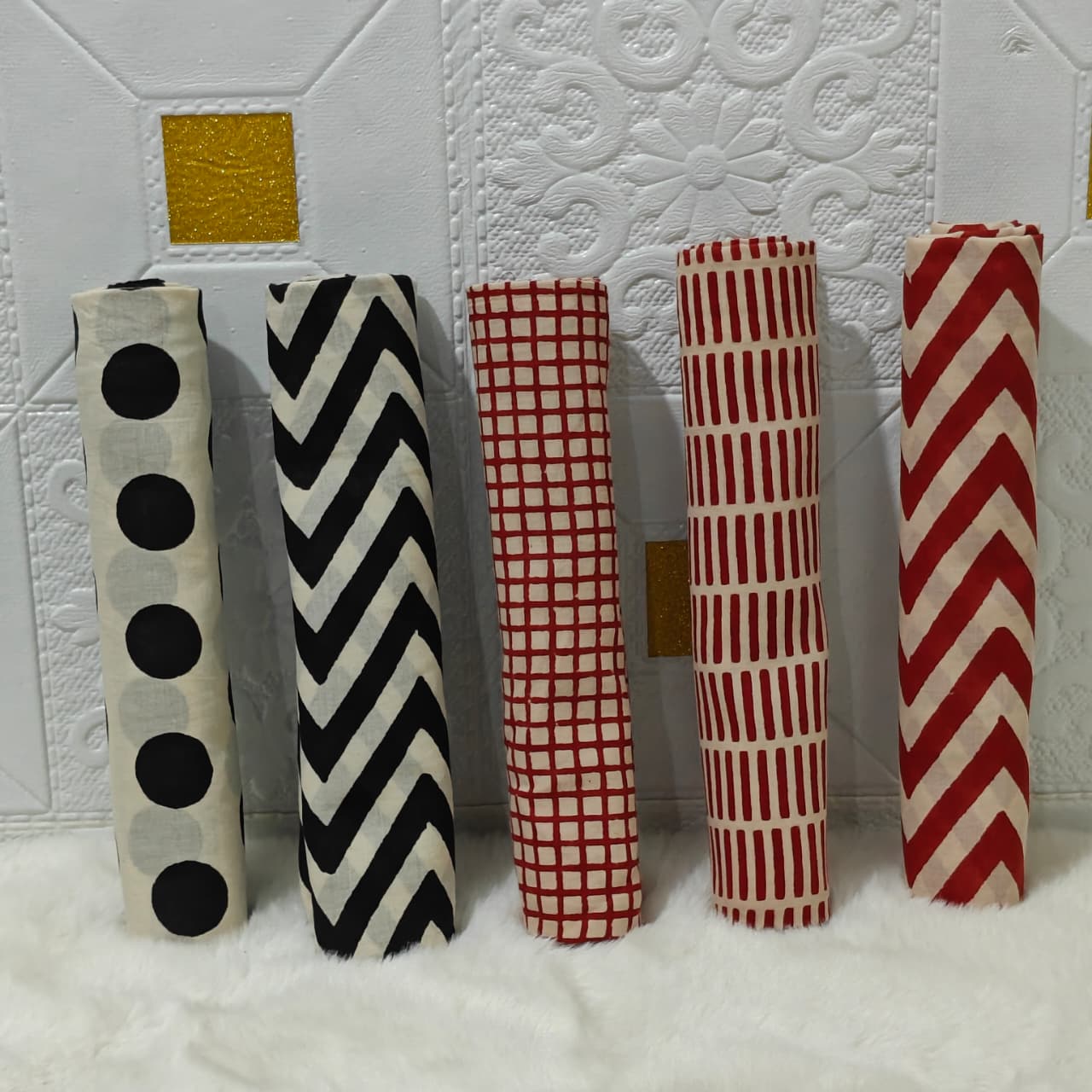 Pure Hand Block Printed Cotton Stole (2 m × 22 in)