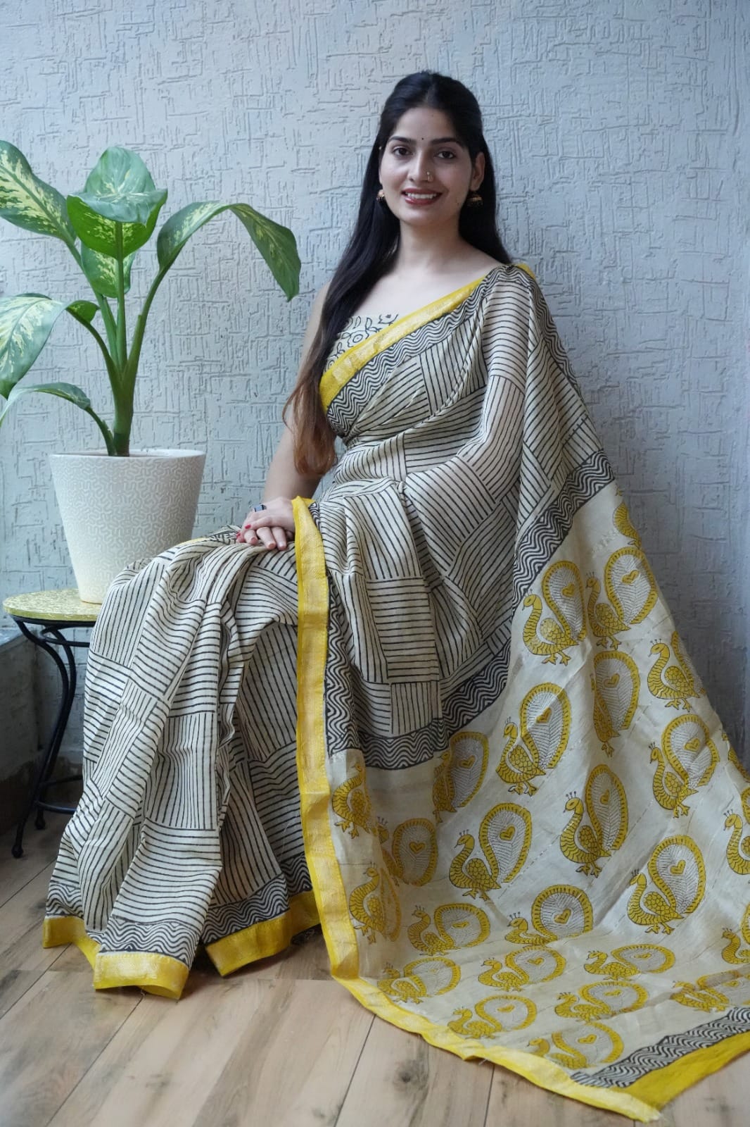Exclusive Maheshwari Silk Saree | Hand Block & Traditional Bagru Prints