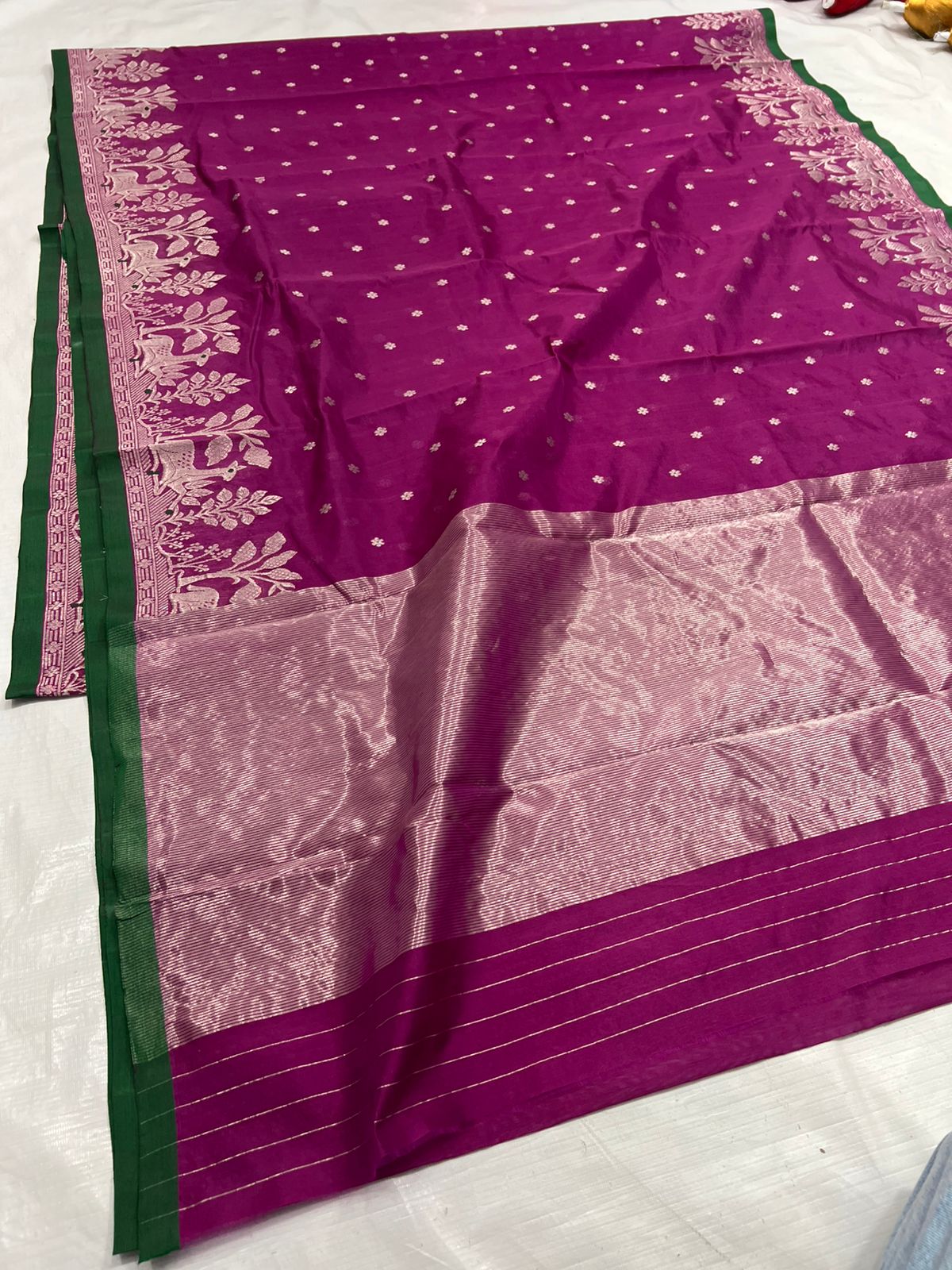 Handborder Soft Pattu Silk Saree