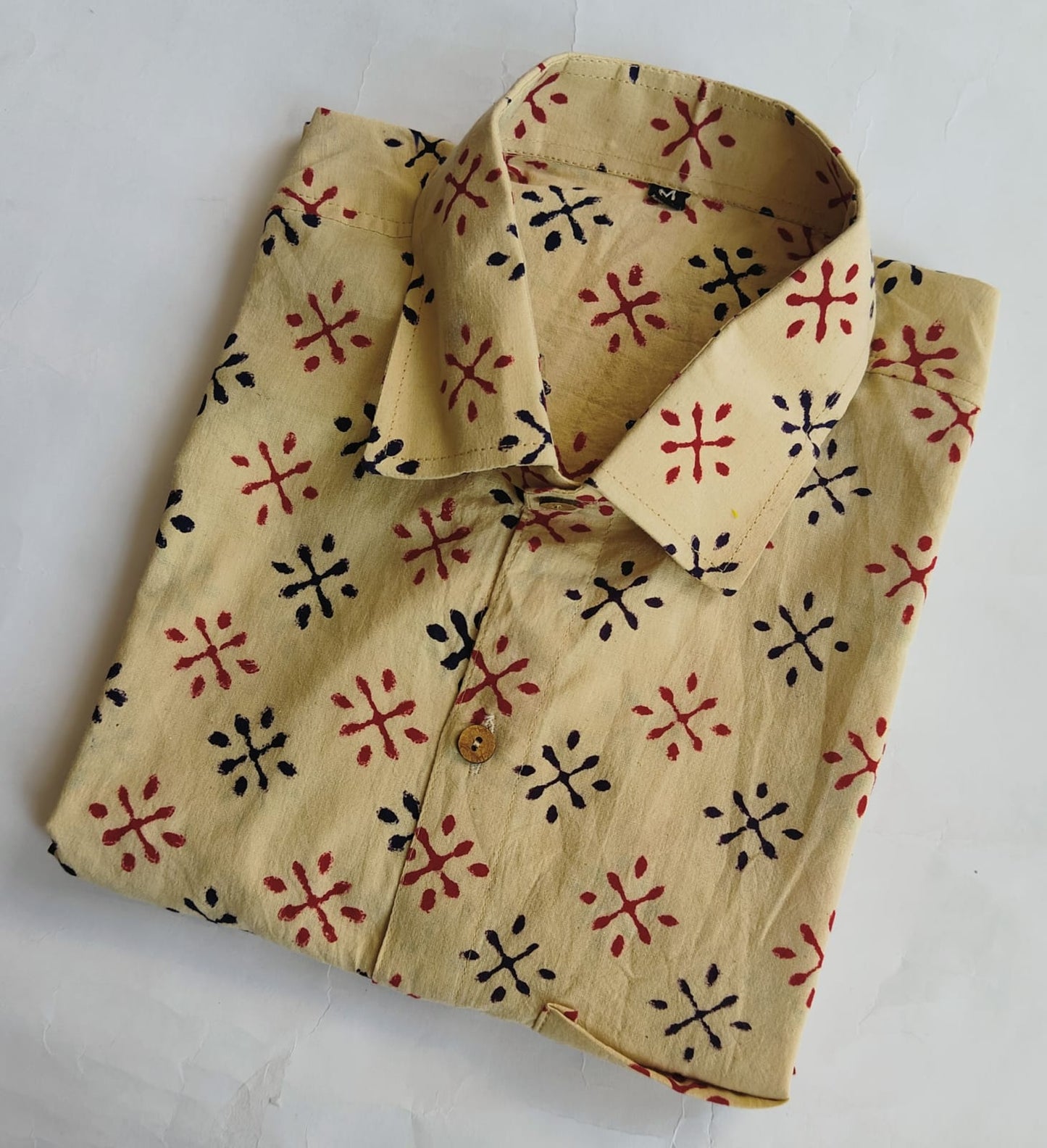 Hand Block Printed Pure Cotton Men’s Shirts – Natural Dye & Handcrafted