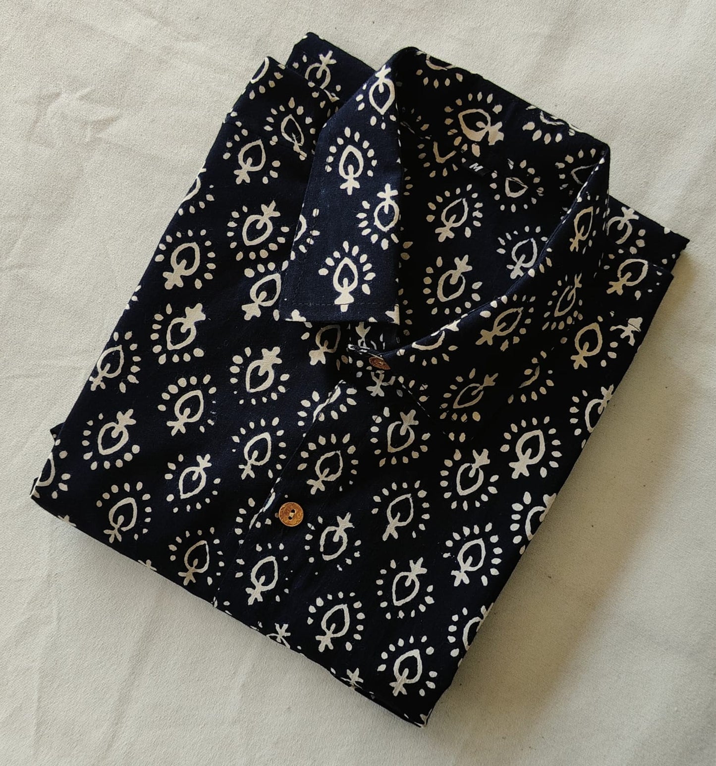 Hand Block Printed Pure Cotton Men’s Shirts – Natural Dye & Handcrafted