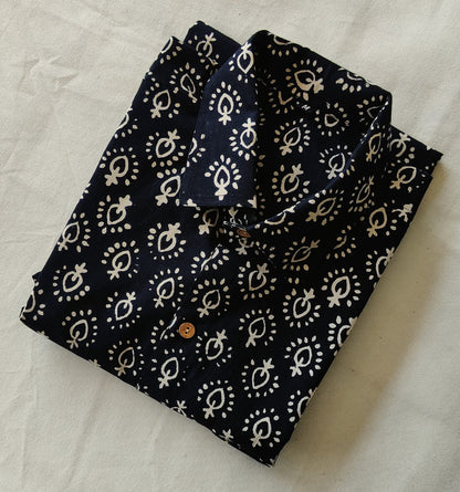 Hand Block Printed Pure Cotton Men’s Shirts – Natural Dye & Handcrafted