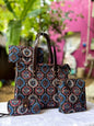 4-in-1 Combo Tote Bag Set with Hand Block Print