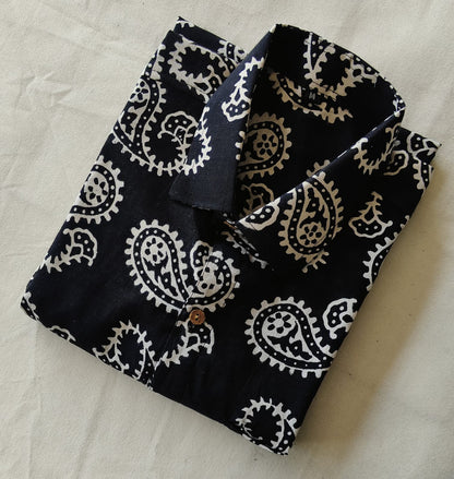 Hand Block Printed Pure Cotton Men’s Shirts – Natural Dye & Handcrafted