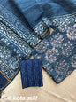 Premium Pure Full Kota Doria Suit | Hand Block Printed Silk Cotton Set