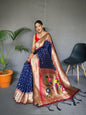 Pure Paithani Soft Silk Saree with Rich Woven Pallu & Tassels