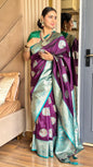 Soft & Elegant Banarasi Silk Saree with Rich Pallu & Contrast Border