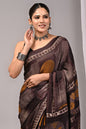 Exclusive Natural-Dye Ajrakh Vanaspati Pure Modal Silk Saree + Printed Blouse