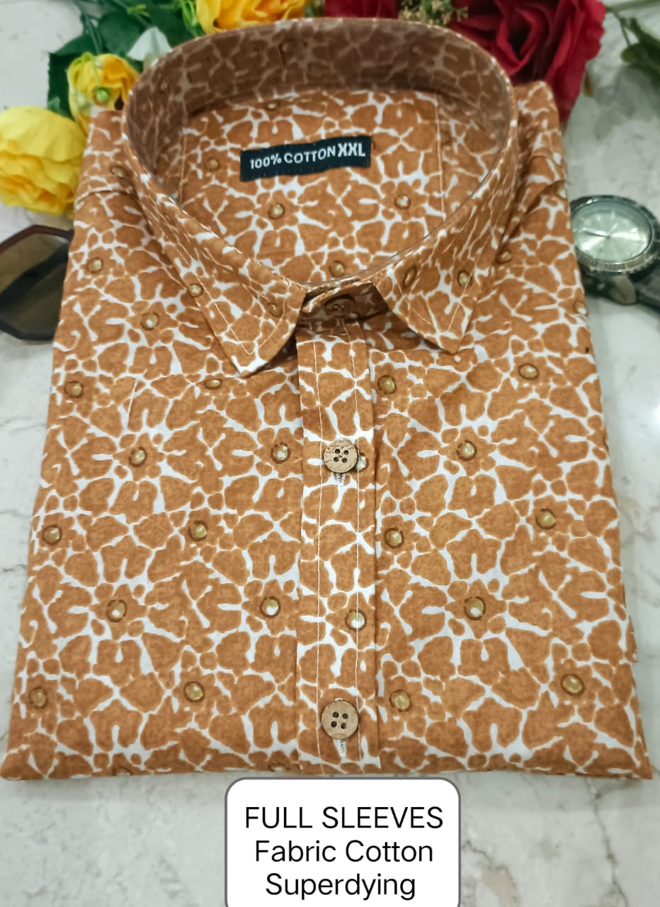 Full Sleeves Soft Cotton Super Dying Shirt for Men