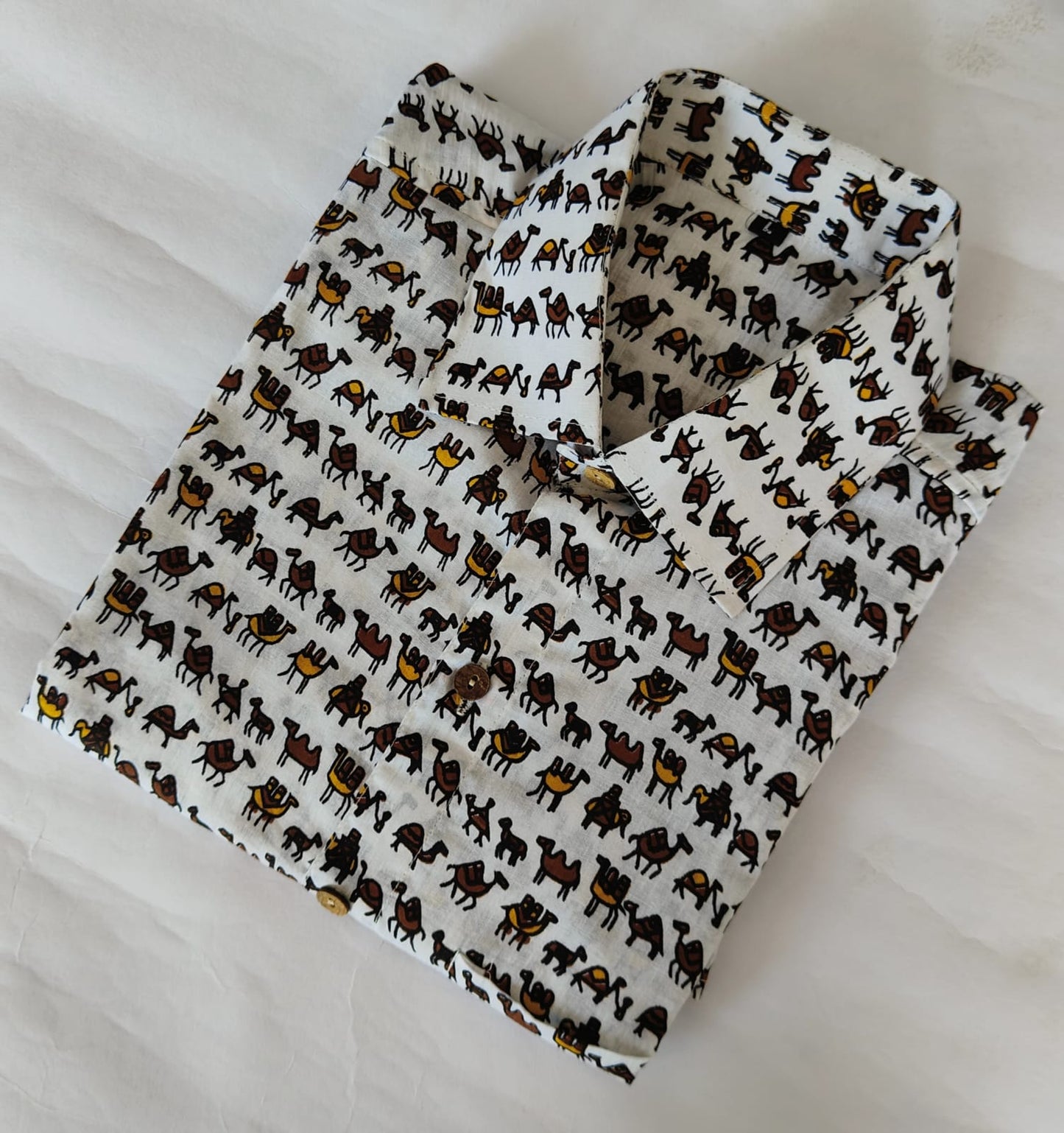 Hand Block Printed Pure Cotton Men’s Shirts – Natural Dye & Handcrafted