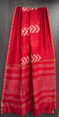Hand Block Printed Bagru Pure Chanderi Saree with Blouse Piece