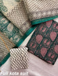 Premium Pure Full Kota Doria Suit | Hand Block Printed Silk Cotton Set