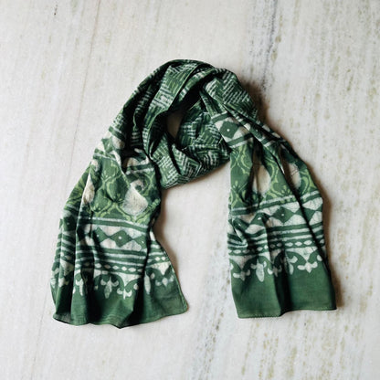 Pure Hand Block Printed Cotton Stole (2 m × 22 in)