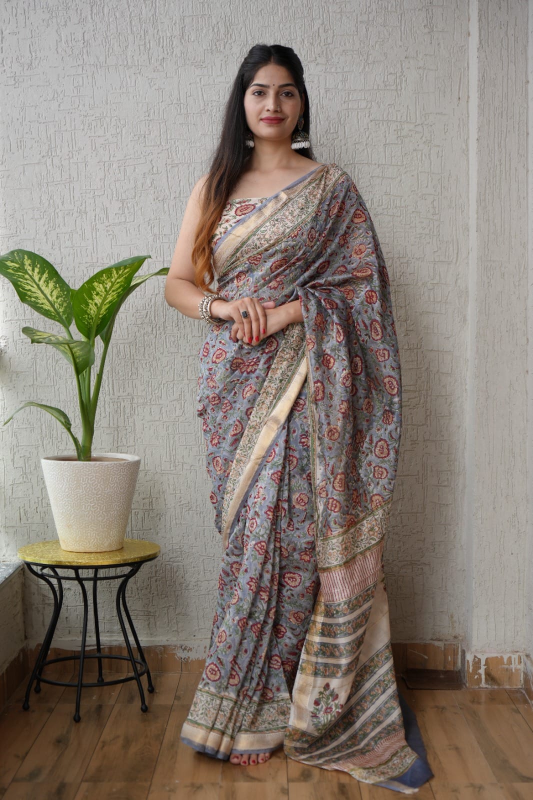Exclusive Maheshwari Silk Saree | Hand Block & Traditional Bagru Prints