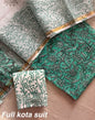 Premium Pure Full Kota Doria Suit | Hand Block Printed Silk Cotton Set
