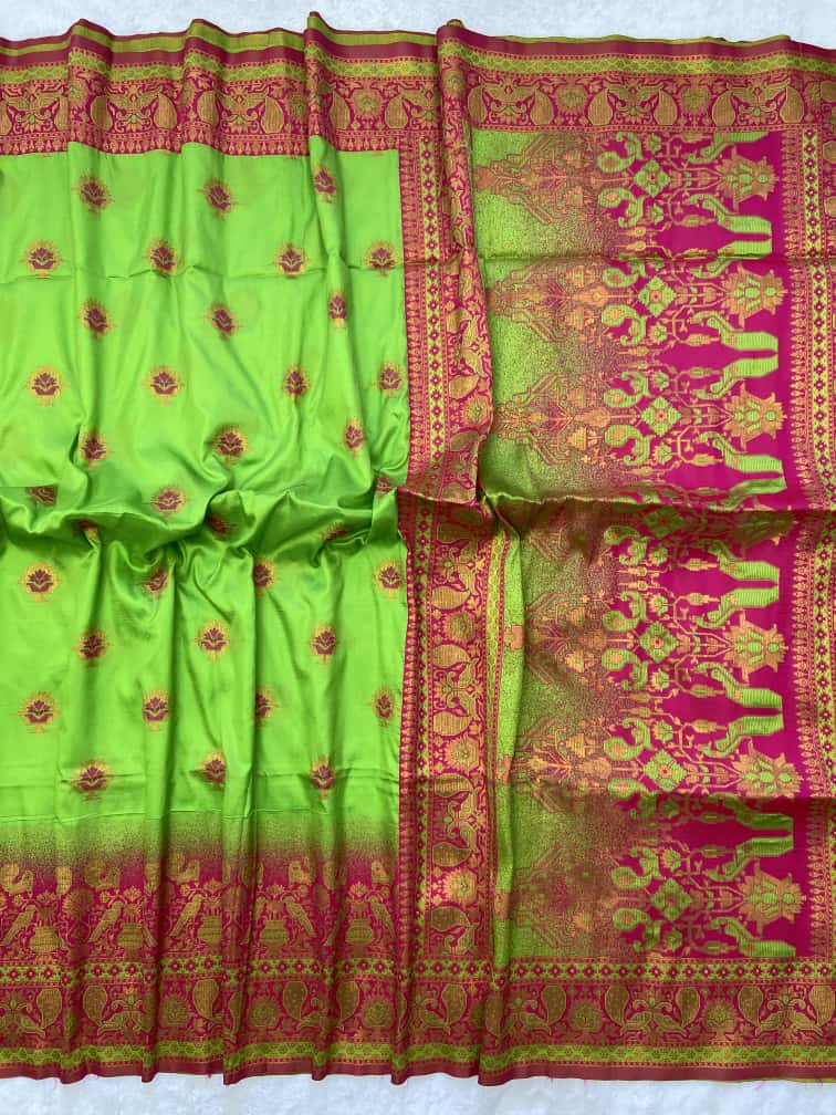Premium Soft Paithani Silk Saree with Weaving Zari & Tassels