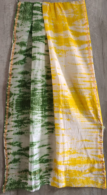 Kota Doriya Hand Block Printed Saree with Blouse (Natural Dye)