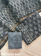 Premium Pure Full Kota Doria Suit | Hand Block Printed Silk Cotton Set