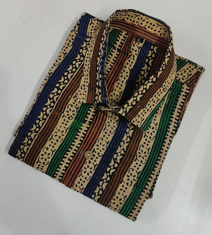 Hand Block Printed Pure Cotton Men’s Shirts – Natural Dye & Handcrafted