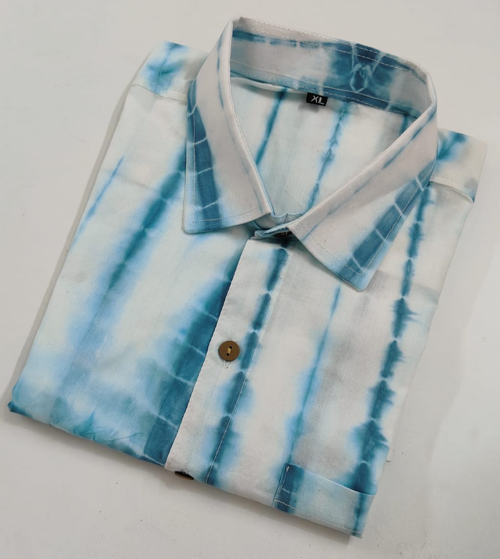 Hand Block Printed Pure Cotton Men’s Shirts – Natural Dye & Handcrafted