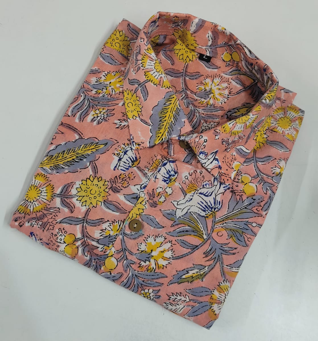 Hand Block Printed Pure Cotton Men’s Shirts – Natural Dye & Handcrafted