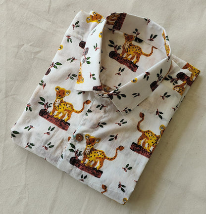 Hand Block Printed Pure Cotton Men’s Shirts – Natural Dye & Handcrafted