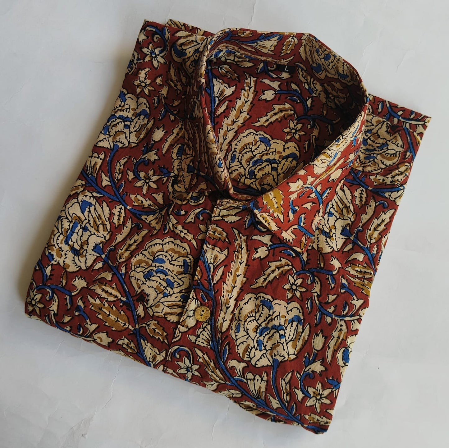 Hand Block Printed Pure Cotton Men’s Shirts – Natural Dye & Handcrafted