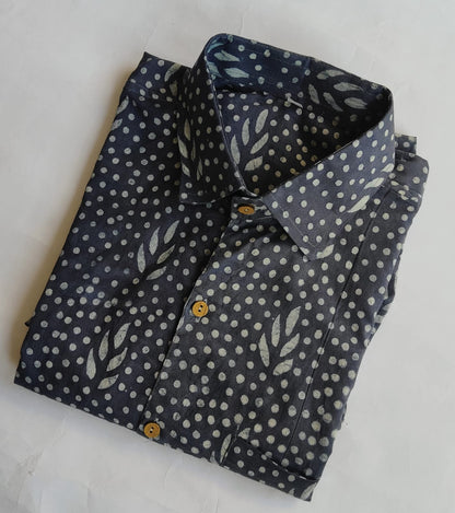 Hand Block Printed Pure Cotton Men’s Shirts – Natural Dye & Handcrafted