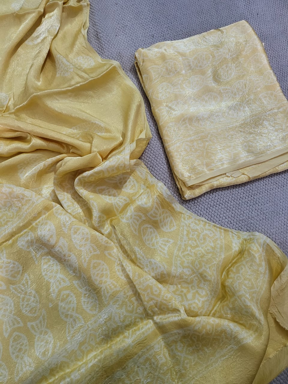 Vanaspati Natural Vegetable Dye Modal Silk Suit (Ajrakh Print)