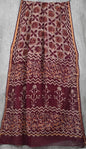 Kota Doriya Hand Block Printed Saree with Blouse (Natural Dye)