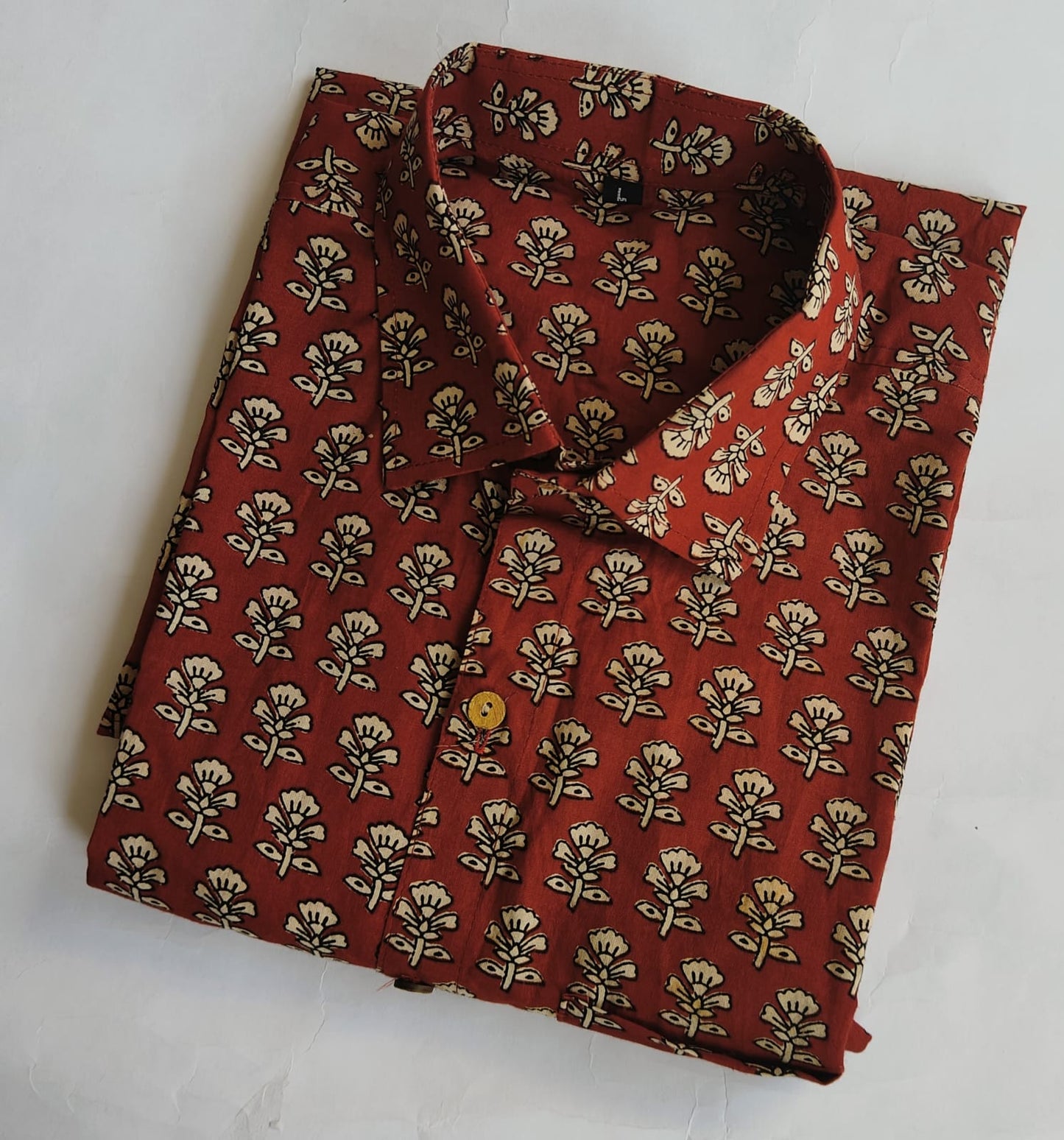 Hand Block Printed Pure Cotton Men’s Shirts – Natural Dye & Handcrafted