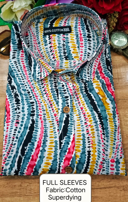 Full Sleeves Soft Cotton Super Dying Shirt for Men