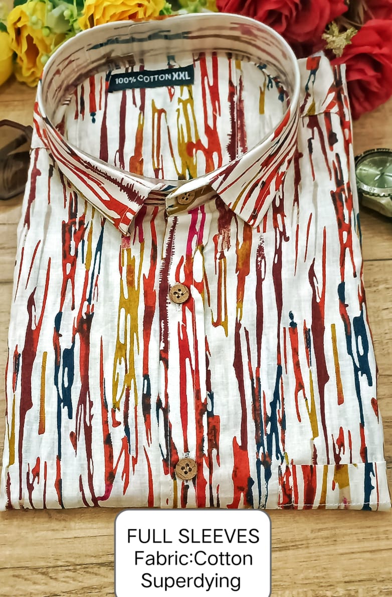 Full Sleeves Soft Cotton Super Dying Shirt for Men