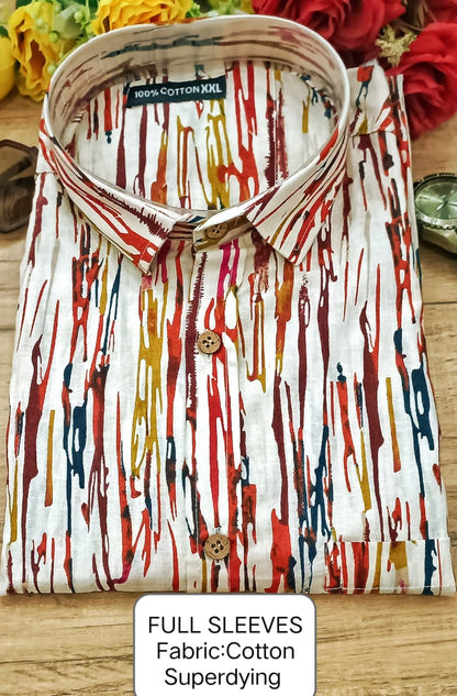 Full Sleeves Soft Cotton Super Dying Shirt for Men