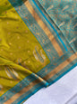 Paithani Silk Saree with Rich Contrast Weaving Pallu & Border