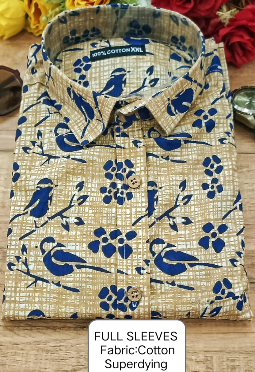 Full Sleeves Soft Cotton Super Dying Shirt for Men