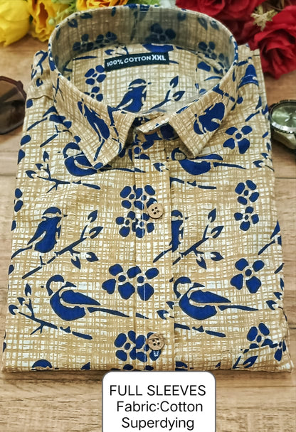 Full Sleeves Soft Cotton Super Dying Shirt for Men