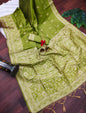 Banglori Handloom Raw Silk Saree with Weaving Pallu & Border | Blouse Included