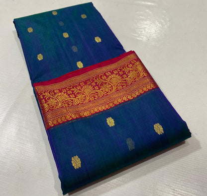 Royal Rajwadi Minakari Buti Katan Silk Chanderi Saree