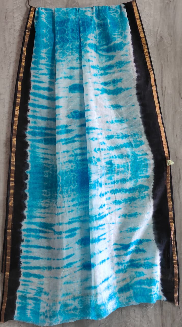 Kota Doriya Hand Block Printed Saree with Blouse (Natural Dye)