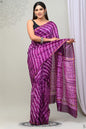 Hand Block Printed Bagru Pure Chanderi Saree with Blouse Piece