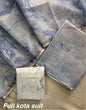 Premium Pure Full Kota Doria Suit | Hand Block Printed Silk Cotton Set