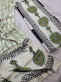 Vanaspati Natural Vegetable Dye Modal Silk Suit (Ajrakh Print)
