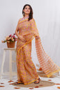 Kota Doriya Hand Block Printed Saree with Blouse (Natural Dye)