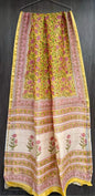 Hand Block Printed Bagru Pure Chanderi Saree with Blouse Piece