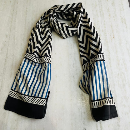 Pure Hand Block Printed Cotton Stole (2 m × 22 in)