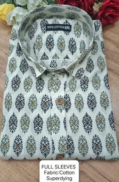 Full Sleeves Soft Cotton Super Dying Shirt for Men