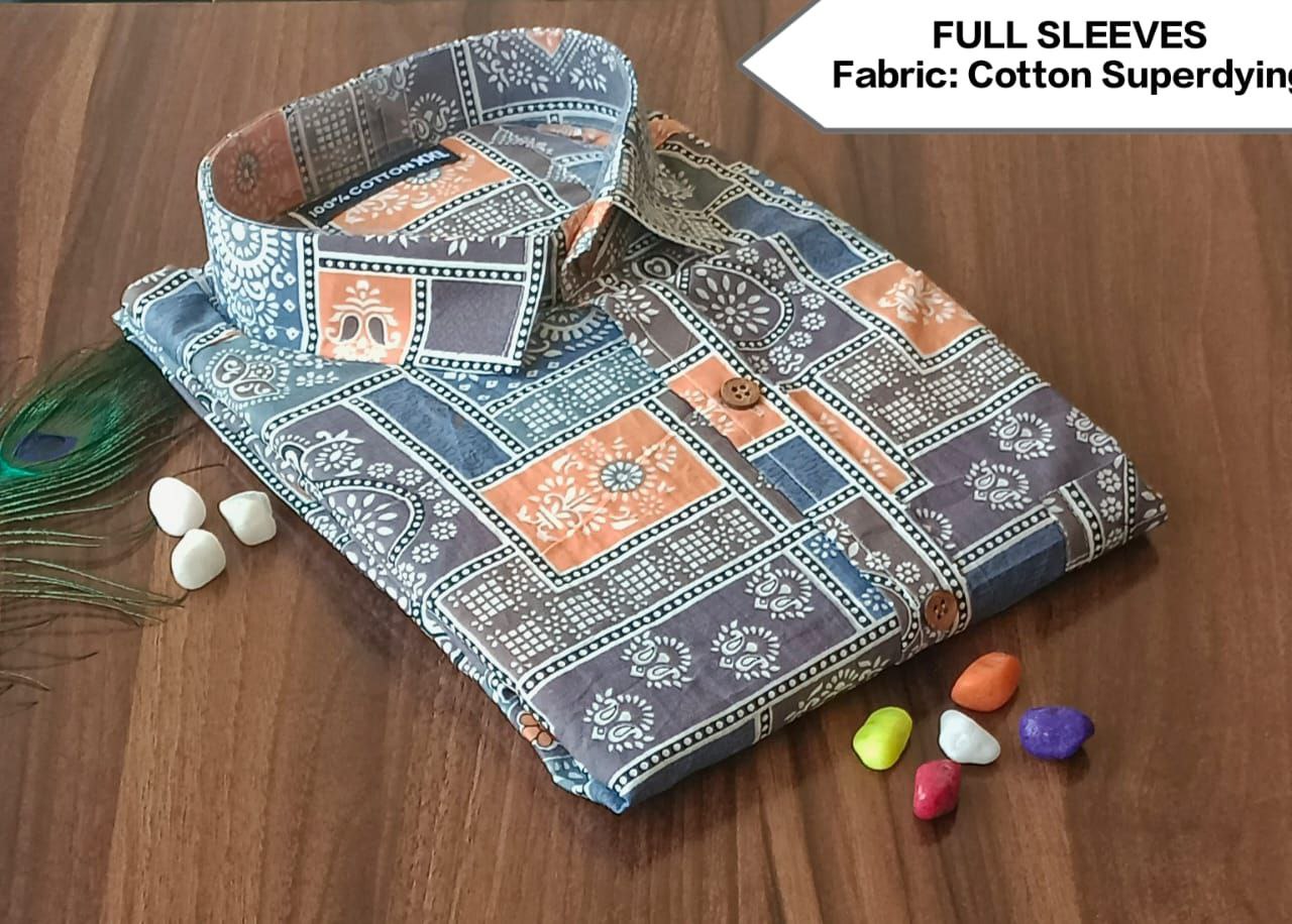 Full Sleeves Soft Cotton Super Dying Shirt for Men